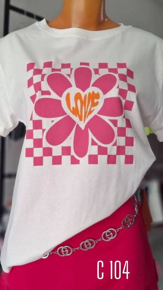 Camiseta estampada c104