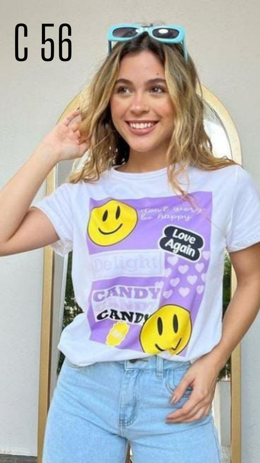 Camiseta estampada c56
