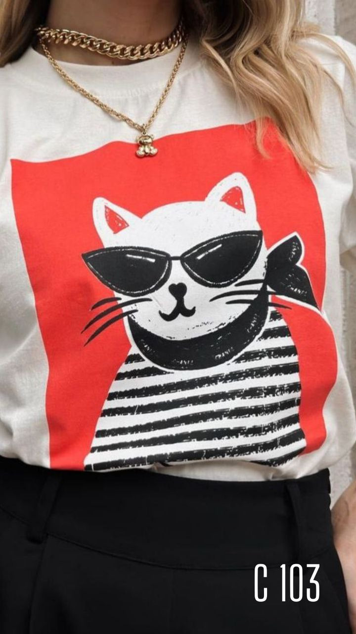 Camiseta estampada c103