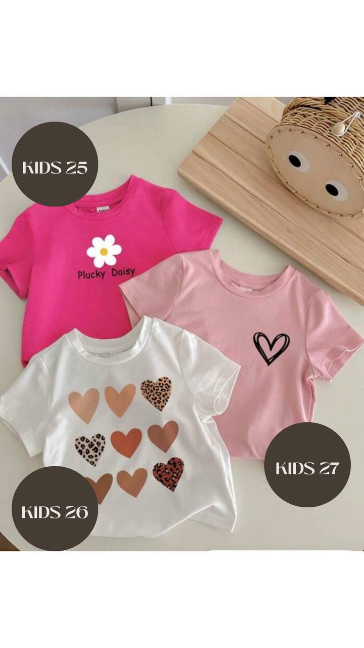 CAMISETA KIDS 27 (CORAZÓN NEGRO)