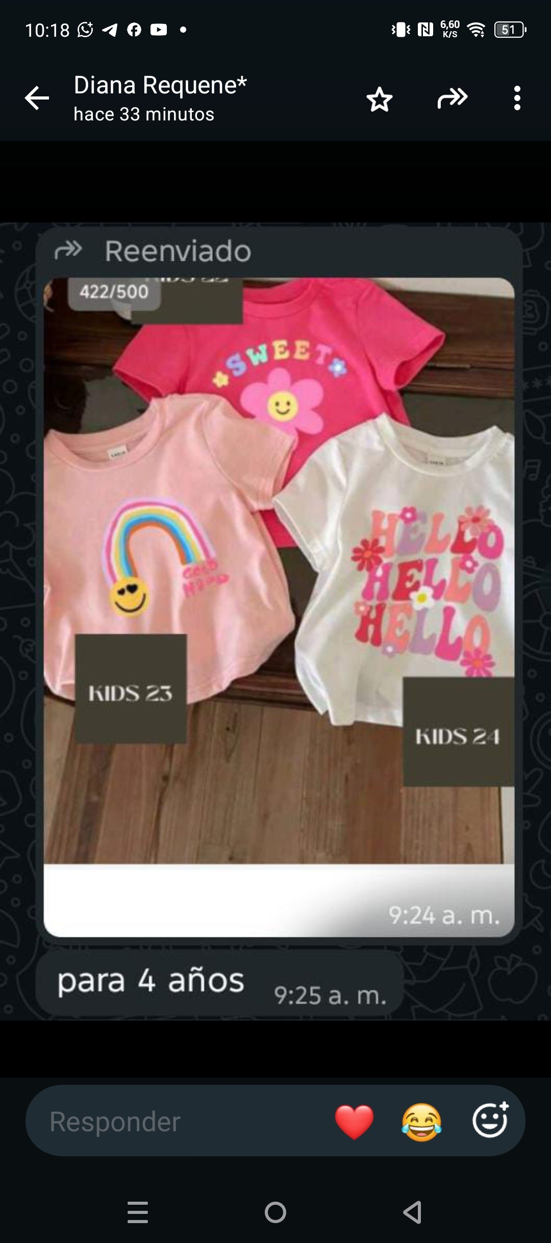 Camiseta kids 23 arcoiris palo de rosa
