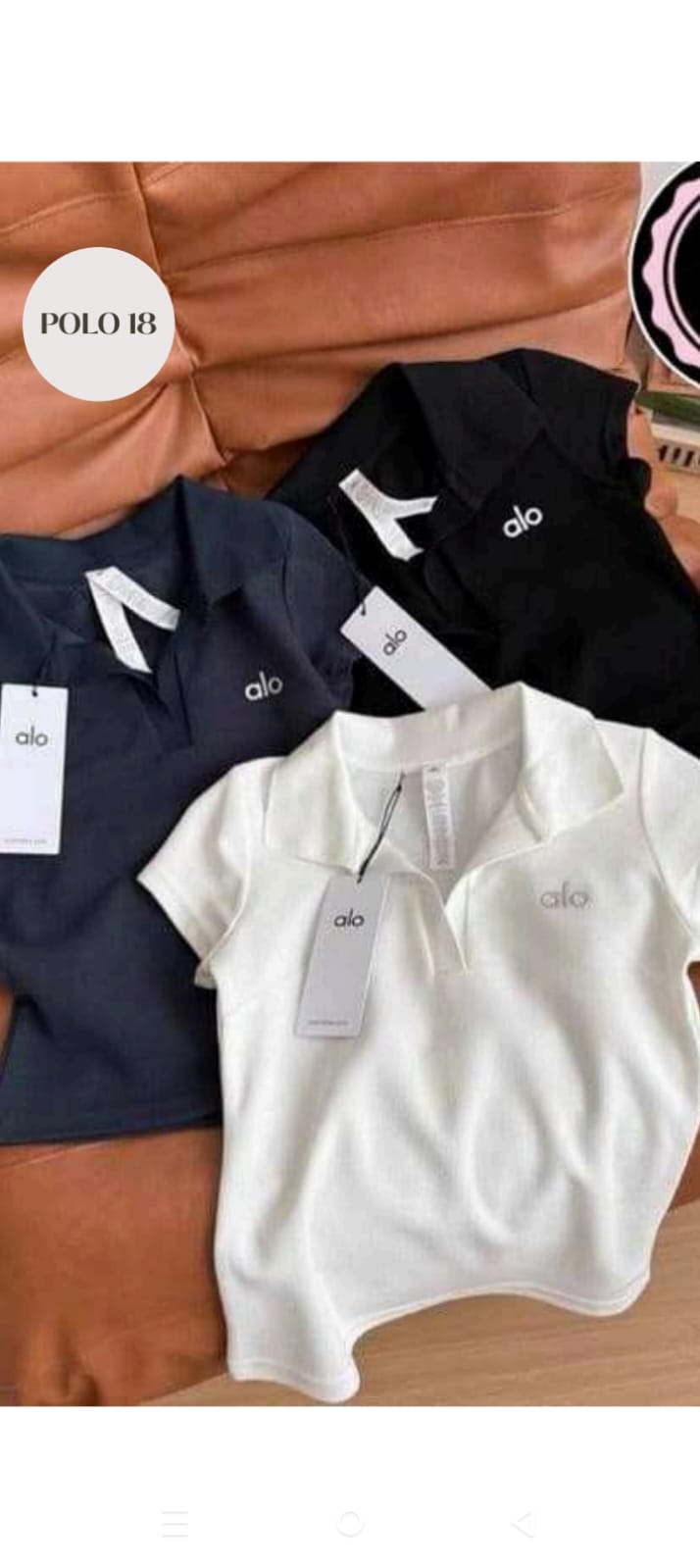 Polo 18 mujer  (negra ) ALO